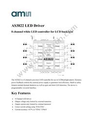 AS3822-ZTQT Datasheet Cover