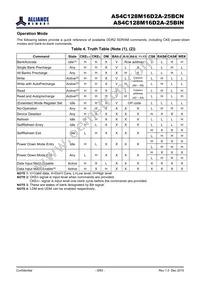 AS4C128M16D2A-25BINTR Datasheet Page 8