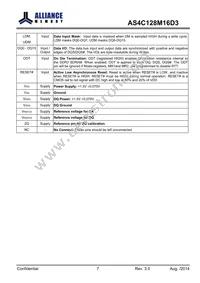 AS4C128M16D3-12BINTR Datasheet Page 7