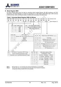 AS4C128M16D3-12BINTR Datasheet Page 18