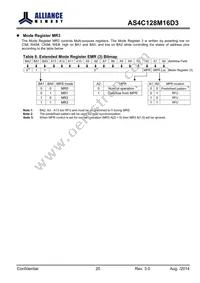 AS4C128M16D3-12BINTR Datasheet Page 20