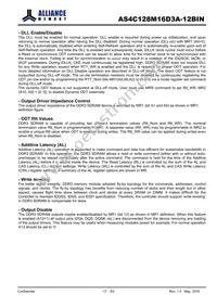 AS4C128M16D3A-12BINTR Datasheet Page 17