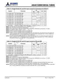 AS4C128M16D3A-12BINTR Datasheet Page 22