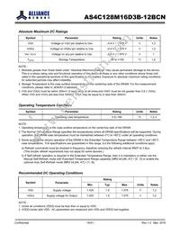 AS4C128M16D3B-12BCNTR Datasheet Page 16