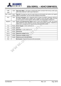 AS4C128M16D3L-12BINTR Datasheet Page 7