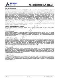 AS4C128M16D3LA-12BANTR Datasheet Page 17