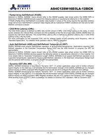 AS4C128M16D3LA-12BCNTR Datasheet Page 19