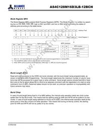 AS4C128M16D3LB-12BCNTR Datasheet Page 12