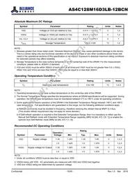 AS4C128M16D3LB-12BCNTR Datasheet Page 16