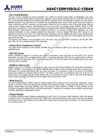 AS4C128M16D3LC-12BAN Datasheet Page 17