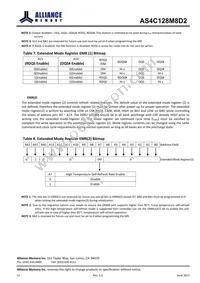 AS4C128M8D2-25BINTR Datasheet Page 11