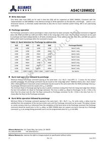 AS4C128M8D2-25BINTR Datasheet Page 17