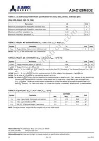 AS4C128M8D2-25BINTR Datasheet Page 23