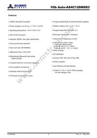 AS4C128M8D3-12BANTR Datasheet Page 2