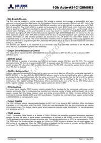 AS4C128M8D3-12BANTR Datasheet Page 18