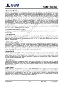 AS4C128M8D3-12BINTR Datasheet Page 17