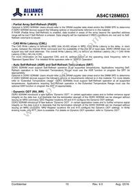 AS4C128M8D3-12BINTR Datasheet Page 19