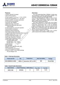 AS4C128M8D3A-12BAN Datasheet Page 2
