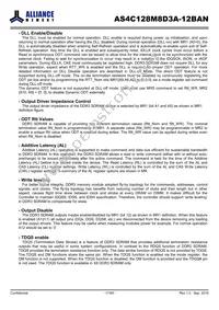 AS4C128M8D3A-12BAN Datasheet Page 17