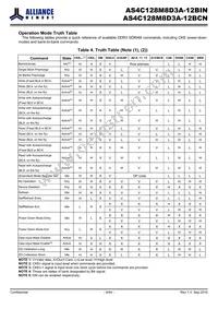 AS4C128M8D3A-12BINTR Datasheet Page 8