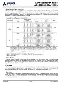 AS4C128M8D3A-12BINTR Datasheet Page 15