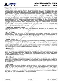 AS4C128M8D3B-12BINTR Datasheet Page 17