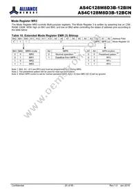 AS4C128M8D3B-12BINTR Datasheet Page 20