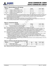 AS4C128M8D3B-12BINTR Datasheet Page 21