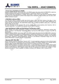 AS4C128M8D3L-12BINTR Datasheet Page 19