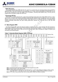 AS4C128M8D3LA-12BAN Datasheet Page 16