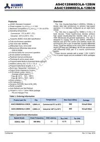 AS4C128M8D3LA-12BIN Datasheet Page 2