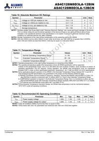 AS4C128M8D3LA-12BIN Datasheet Page 21