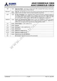 AS4C128M8D3LB-12BINTR Datasheet Page 7