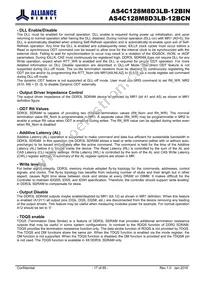 AS4C128M8D3LB-12BINTR Datasheet Page 17