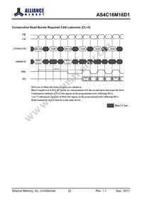 AS4C16M16D1-5TIN Datasheet Page 22