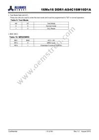 AS4C16M16D1A-5TIN Datasheet Page 10