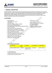 AS4C16M16MD1-6BCN Datasheet Page 4