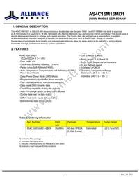 AS4C16M16MD1-6BIN Datasheet Page 3