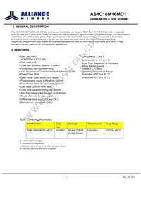 AS4C16M16MD1-6BINTR Datasheet Page 3