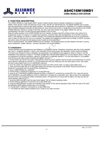 AS4C16M16MD1-6BINTR Datasheet Page 9