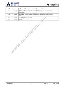AS4C16M16S-6BINTR Datasheet Page 5