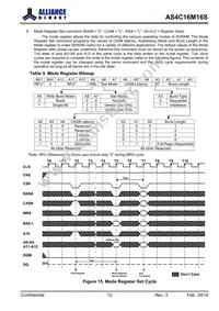 AS4C16M16S-6BINTR Datasheet Page 12