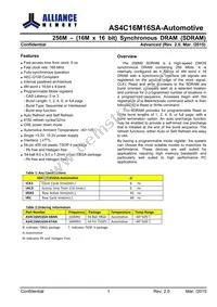 AS4C16M16SA-6BANTR Datasheet Page 2