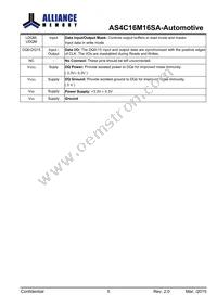 AS4C16M16SA-6BANTR Datasheet Page 6