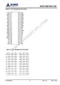 AS4C16M16SA-7BCNTR Datasheet Page 3