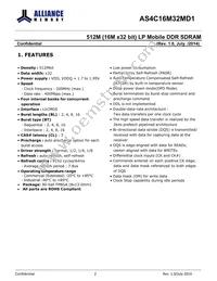 AS4C16M32MD1-5BIN Datasheet Page 2