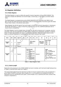 AS4C16M32MD1-5BIN Datasheet Page 13