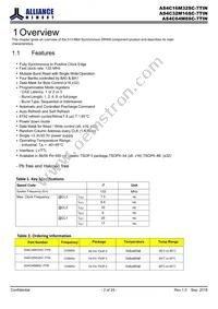 AS4C16M32SC-7TINTR Datasheet Page 2
