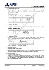AS4C1M16S-6TINTR Datasheet Page 15