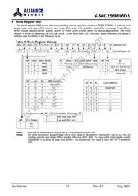 AS4C256M16D3-12BINTR Datasheet Page 14